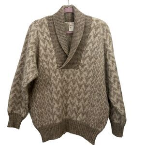 Alafoss Icewool  Vintage Wool Henley Sweater Scandinavian Men’s Size M